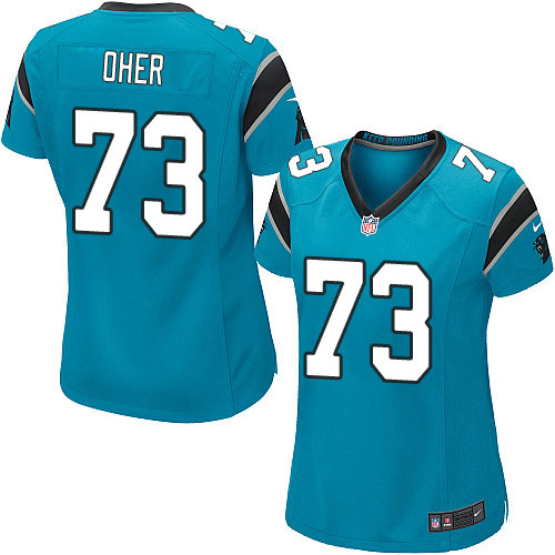 Women's Game Michael Oher Nike Jersey Blue Alternate - #73 NFL Carolina Panthers